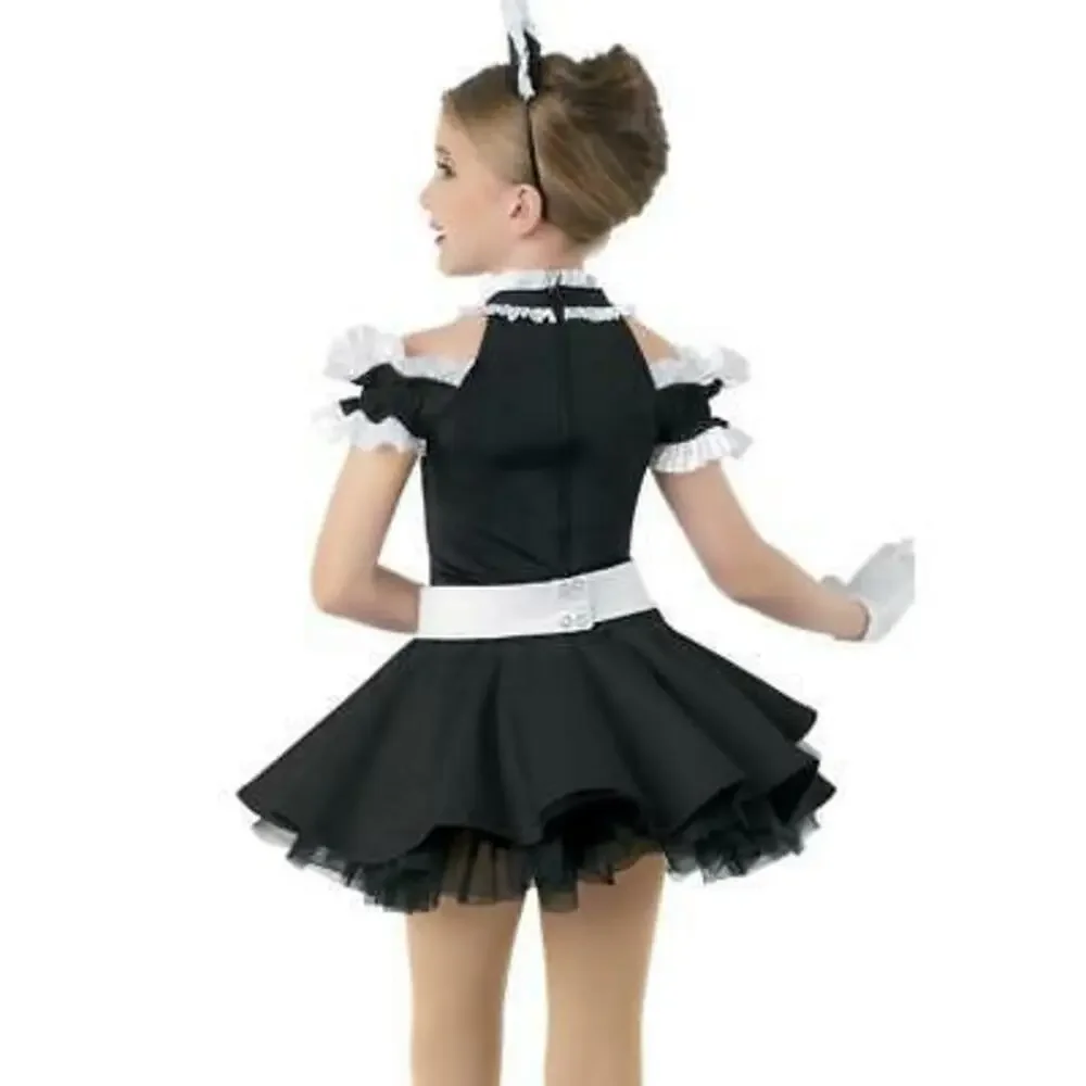 Pre-Owned Dance Costume Weissman 10757 Large Child Black Tutu Jazz Maid